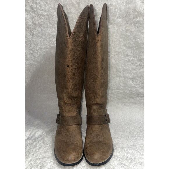 DURANGO WOMENS PHILLY TURN DOWN BOOTS BROWN / DENIM SIZE 6m - Picture 2 of 11